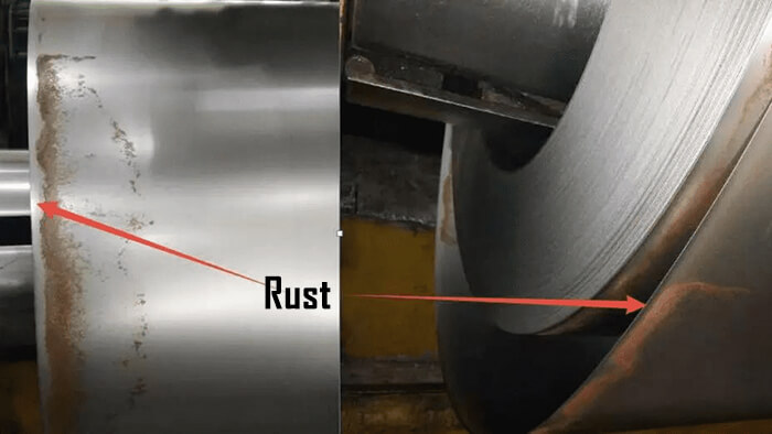 Rust in steel coil