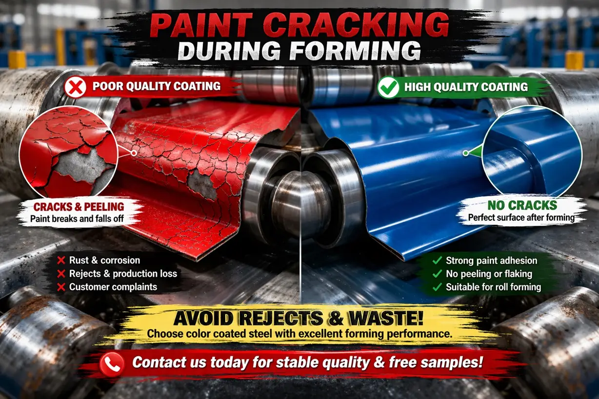 Paint cracking during forming