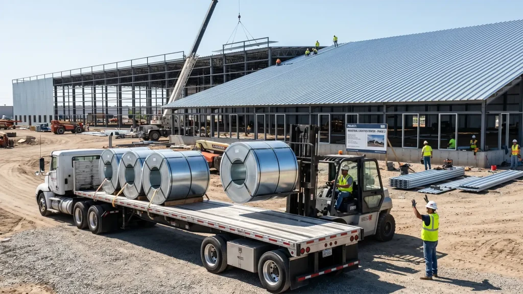 Galvanized Steel Coil in Industrial Roofing